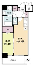 グランカーサ渡辺通（旧：パルティール渡辺通）の物件間取画像